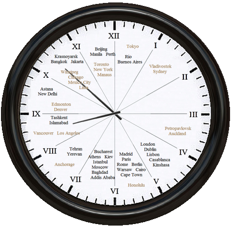 ۱۲-hour world clock - عکس برنامه موبایلی اندروید