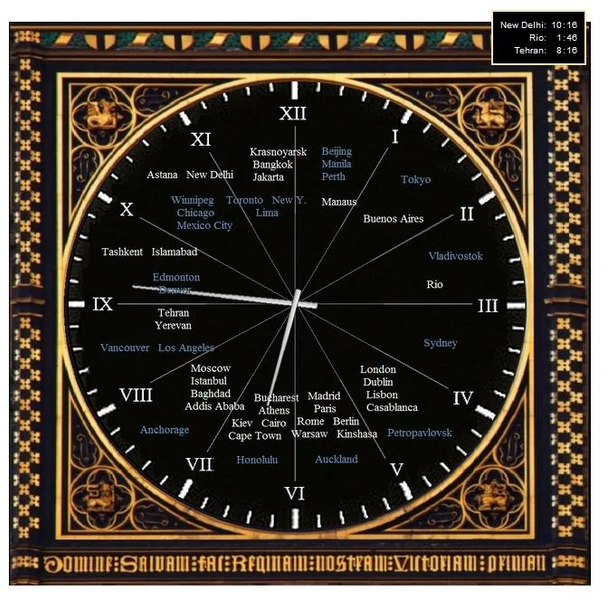 ۱۲-hour world clock - عکس برنامه موبایلی اندروید