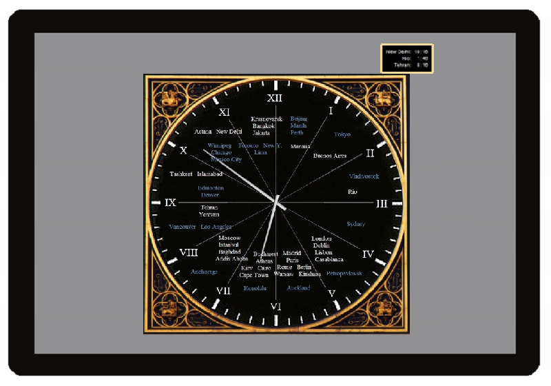 ۱۲-hour world clock - عکس برنامه موبایلی اندروید