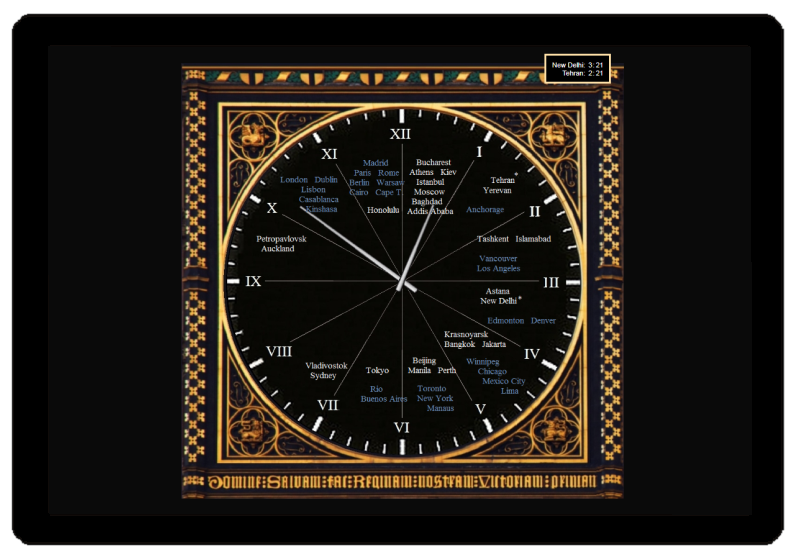 ۱۲-hour world clock - عکس برنامه موبایلی اندروید