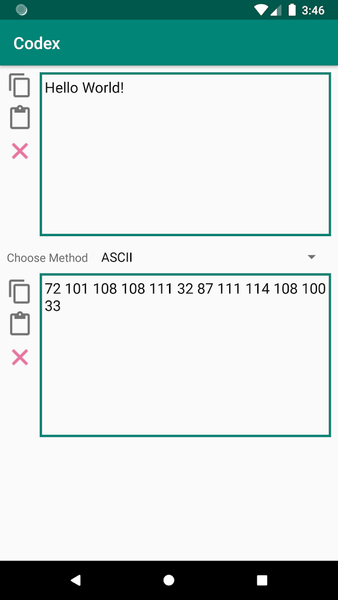 Codex - Text Encoder / Decoder - عکس برنامه موبایلی اندروید