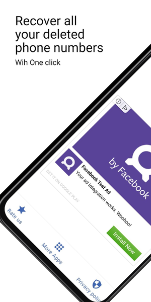 Recover deleted contacts - Image screenshot of android app