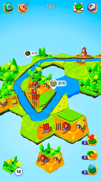 Hexotopia - building city - Gameplay image of android game