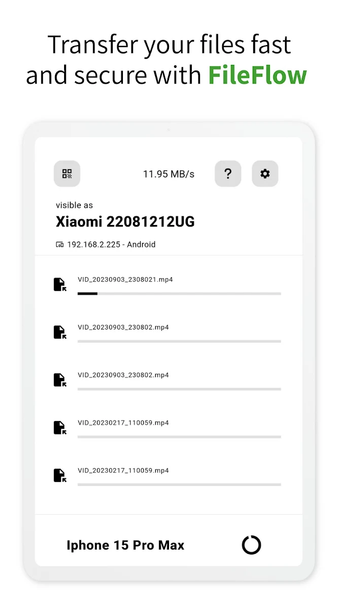 FileFlow, File Transfer - عکس برنامه موبایلی اندروید