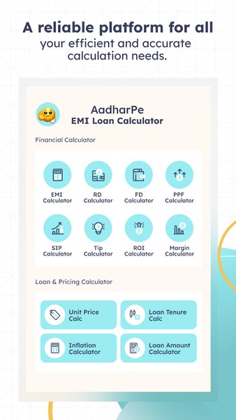 AadharPe - EMI Loan Calculator - عکس برنامه موبایلی اندروید