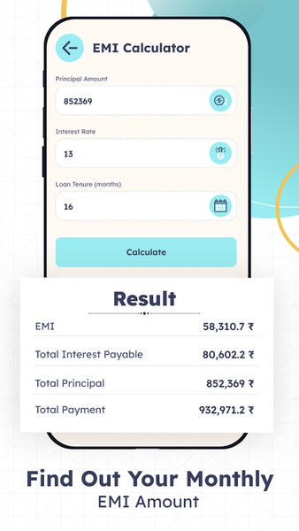 AadharPe - EMI Loan Calculator - عکس برنامه موبایلی اندروید