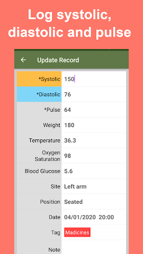 Blood Pressure Tracker - عکس برنامه موبایلی اندروید