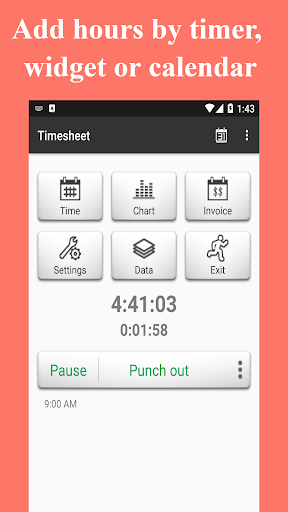 Timesheet - Time Card - Work Hour - عکس برنامه موبایلی اندروید