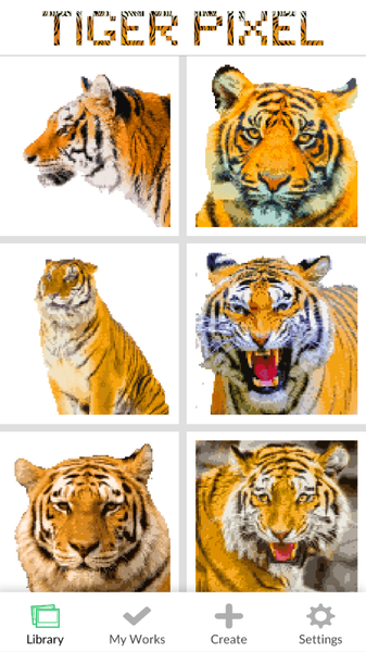 Tiger Lion Pixel Art Coloring - عکس بازی موبایلی اندروید