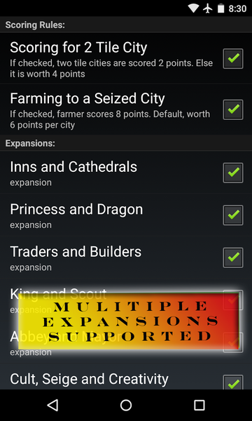 Carcassonne Scoreboard - Image screenshot of android app