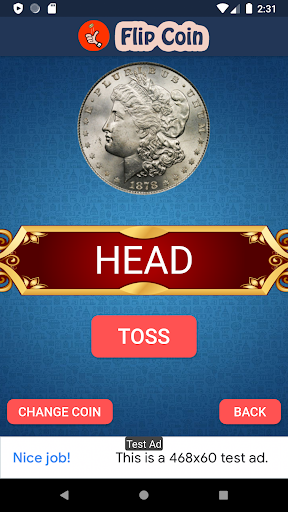 Toss & Flip Coin Free - Best Coin Toss for Sports - عکس برنامه موبایلی اندروید