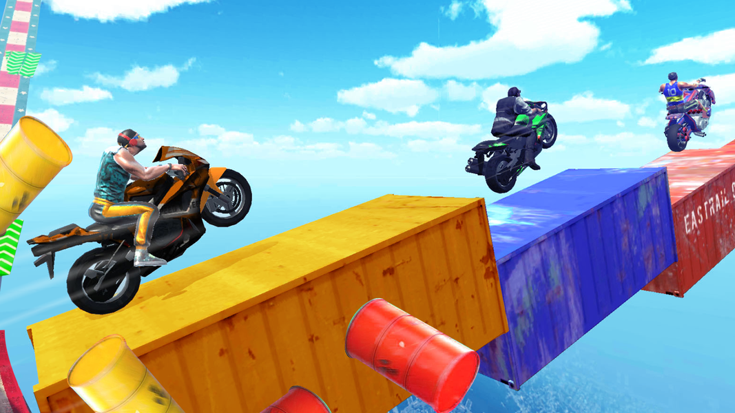 Gangster Bike Stunts 3D - Extr - Gameplay image of android game