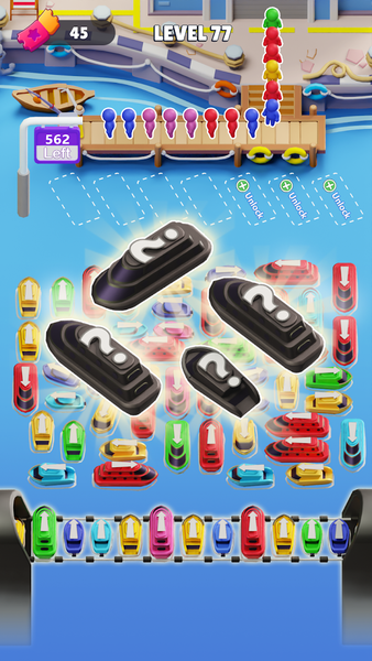 Boat Craze: Traffic Escape - Gameplay image of android game