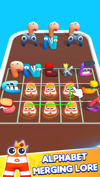 Merge ABC : Letter Run Battle - Gameplay image of android game