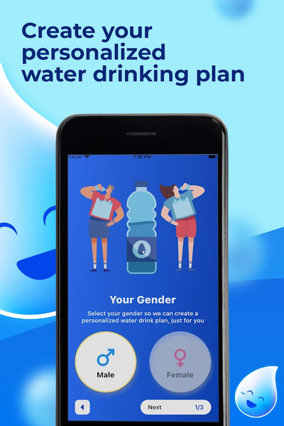 Drink Water Reminder & Tracker - عکس برنامه موبایلی اندروید