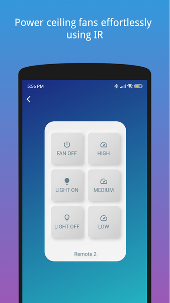 Fan Remote Control - Image screenshot of android app