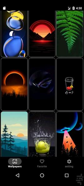 تصویر زمینه مشکی - عکس برنامه موبایلی اندروید