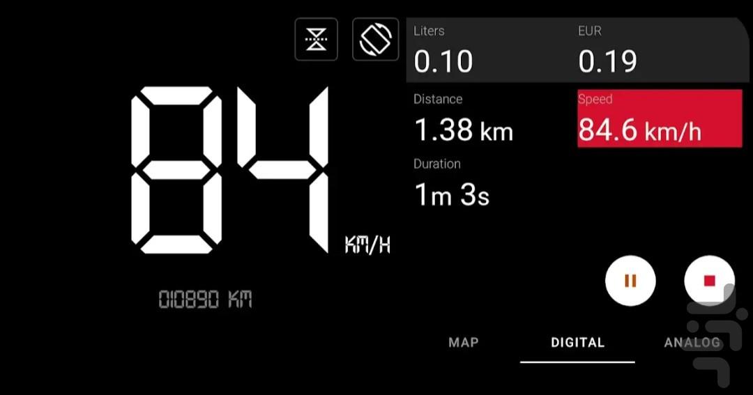 سرعت سنج:کیلومتر شمار حرفه ای - Image screenshot of android app