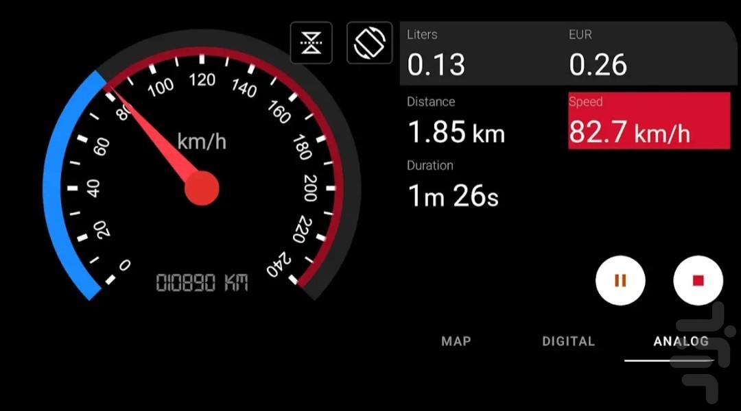 سرعت سنج:کیلومتر شمار حرفه ای - عکس برنامه موبایلی اندروید
