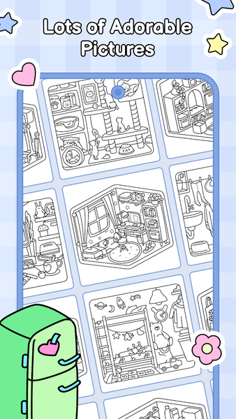 Cozy Home: Comfy Coloring Book - Gameplay image of android game