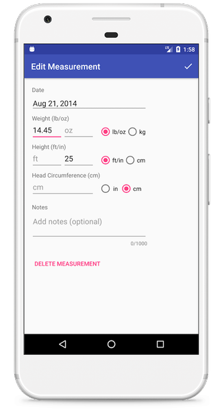 Child Growth Tracker - عکس برنامه موبایلی اندروید