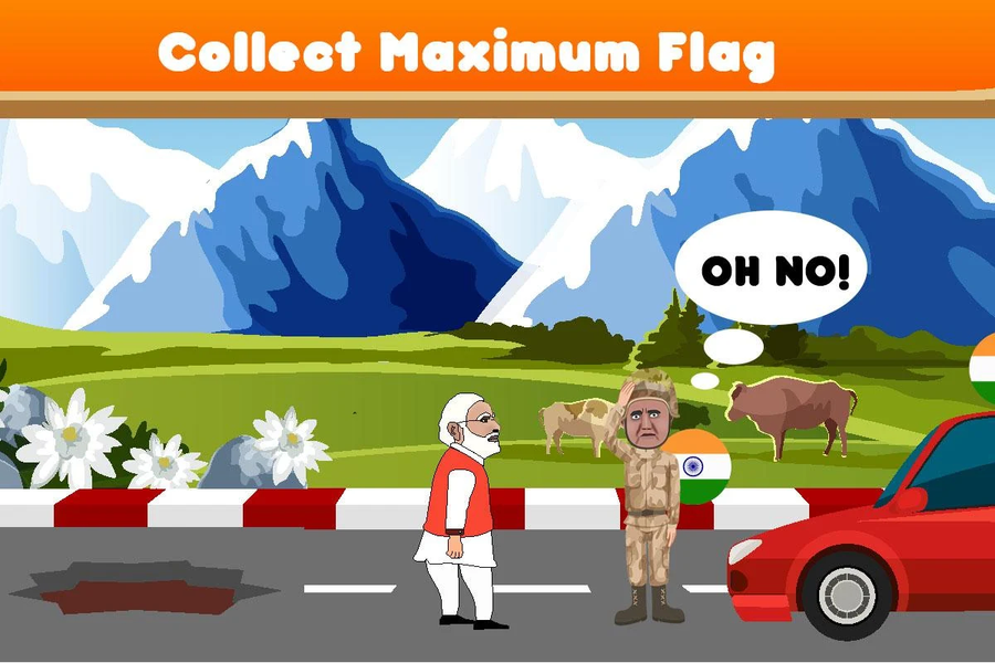 Kashmir 370 Modi Run-Fun Game - عکس بازی موبایلی اندروید