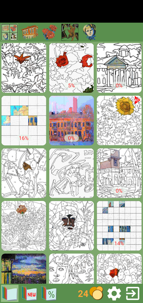 Puzzles from paintings - عکس بازی موبایلی اندروید