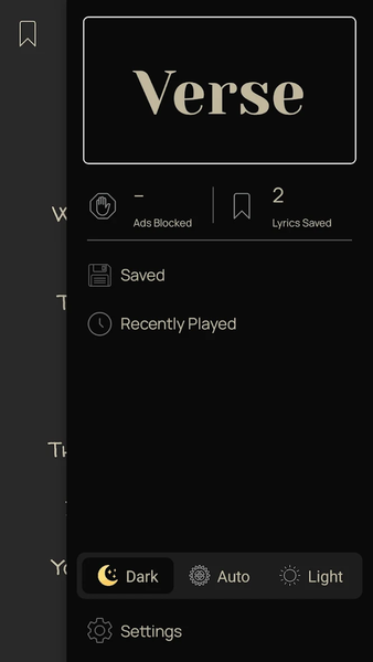 Verse - Lyric finder - عکس برنامه موبایلی اندروید