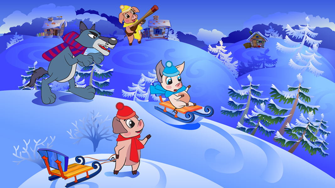 Three Little Pigs Xmas Story - Gameplay image of android game