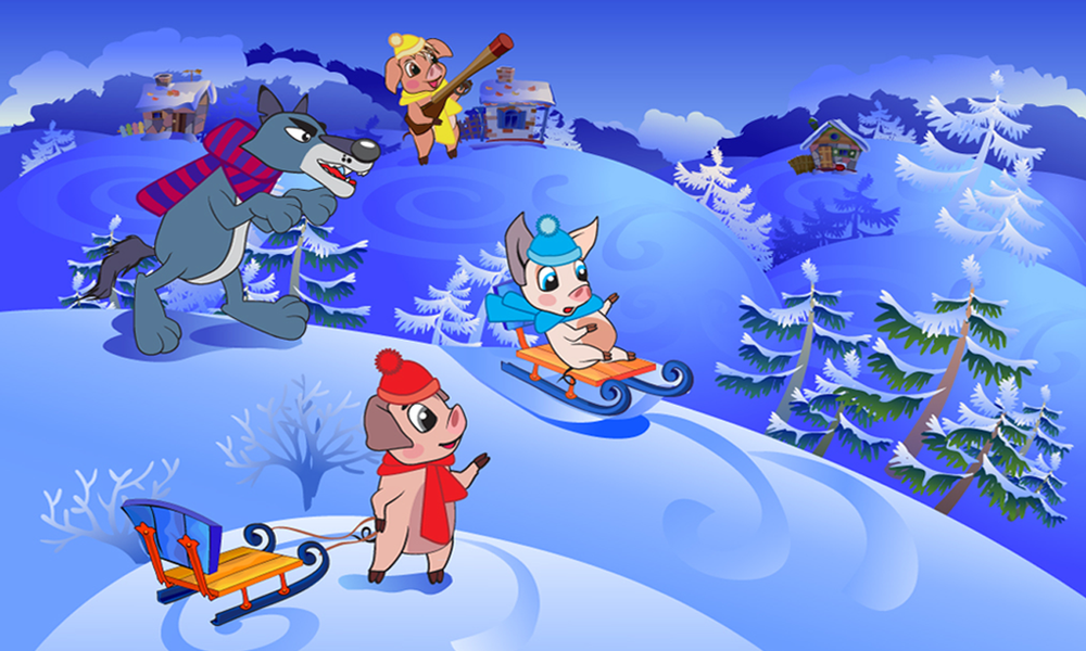 Three Little Pigs Xmas Story - Gameplay image of android game