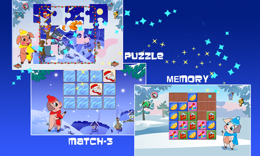 Three Little Pigs Xmas Story - Gameplay image of android game