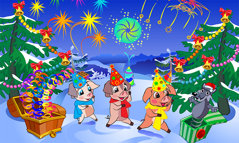 Three Little Pigs Xmas Story - Gameplay image of android game