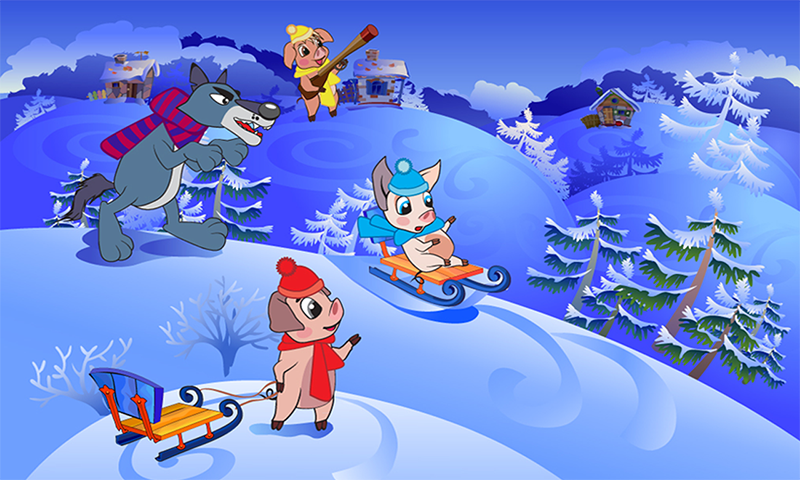 Three Little Pigs Xmas Story - Gameplay image of android game