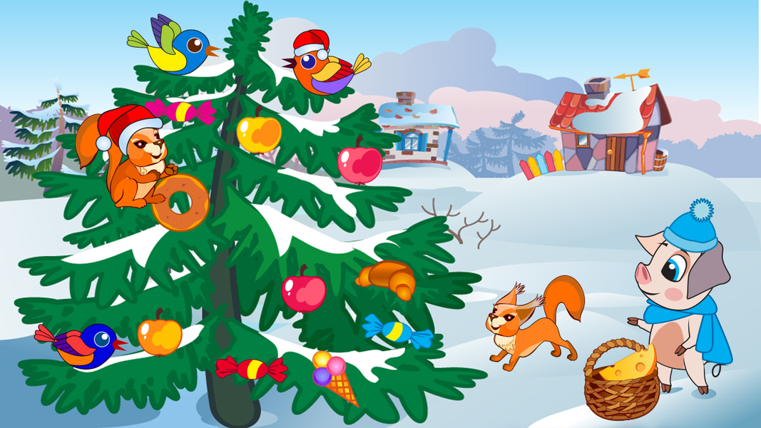 Three Little Pigs Xmas Story - Gameplay image of android game