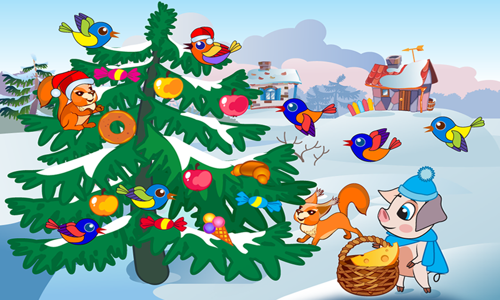 Three Little Pigs Xmas Story - Gameplay image of android game