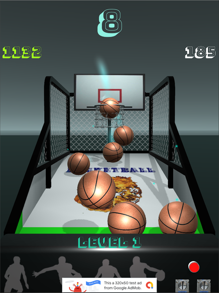 Basketball Arcade - 3D - Gameplay image of android game