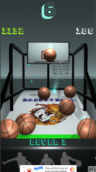Basketball Arcade - 3D - Gameplay image of android game