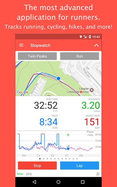 Runmeter Running & Cycling GPS - عکس برنامه موبایلی اندروید