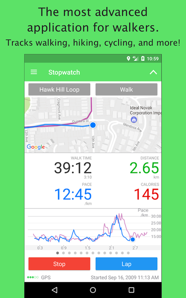 Walkmeter Walking & Hiking GPS - عکس برنامه موبایلی اندروید