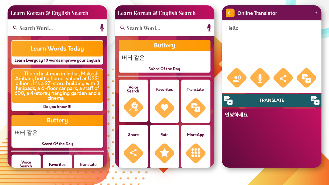 English To Korean Translator - Image screenshot of android app