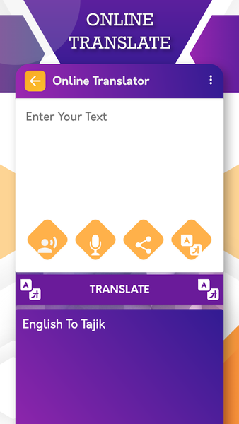 English to Tajik Translator - Image screenshot of android app