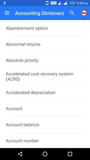 Accounting Dictionary - Image screenshot of android app