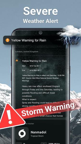 Weather Forecast - Live Radar - عکس برنامه موبایلی اندروید