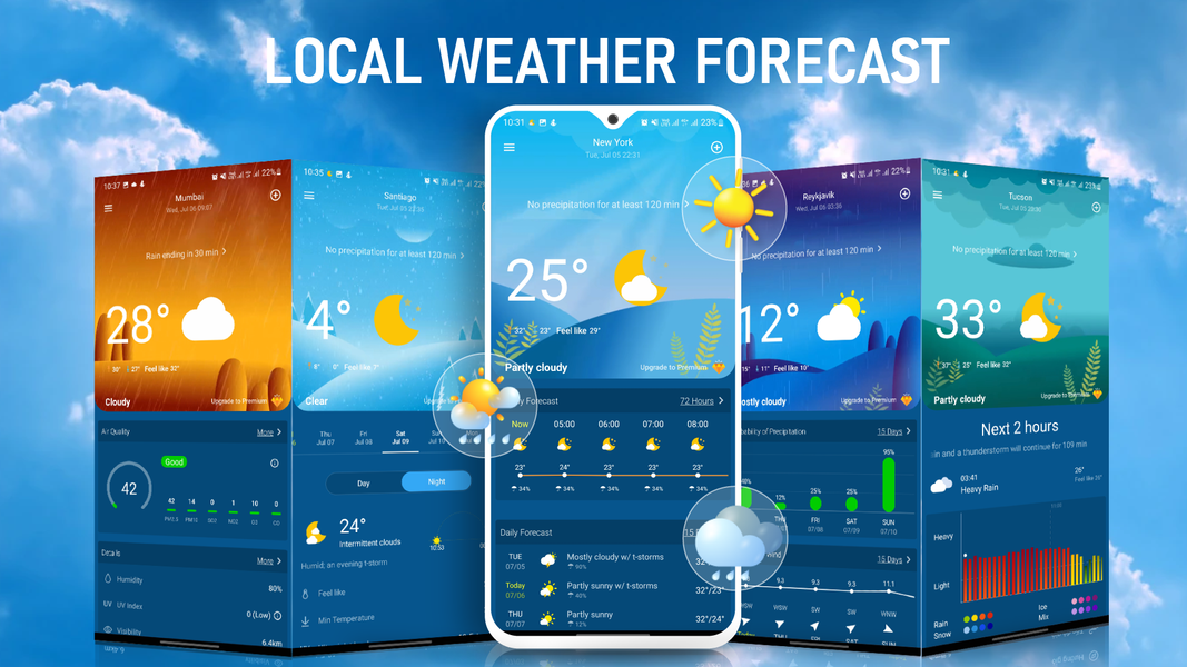 Weather Forecast, Live Weather - عکس برنامه موبایلی اندروید