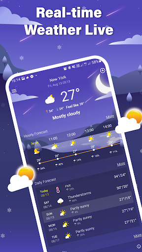 Weather Forecast, Live Weather - عکس برنامه موبایلی اندروید