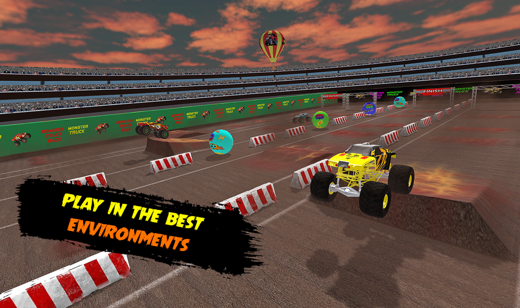 Monster Trucks Muddy Drag Race - Gameplay image of android game
