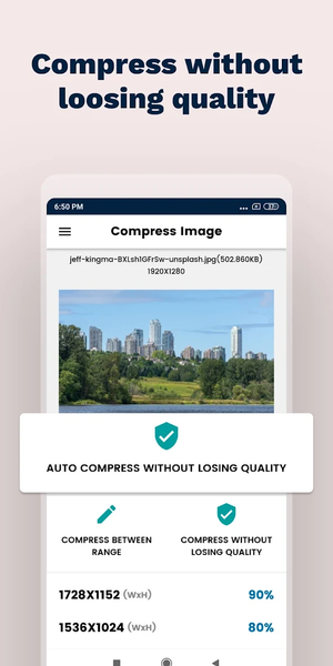 Image Compressor: Reduce size - عکس برنامه موبایلی اندروید
