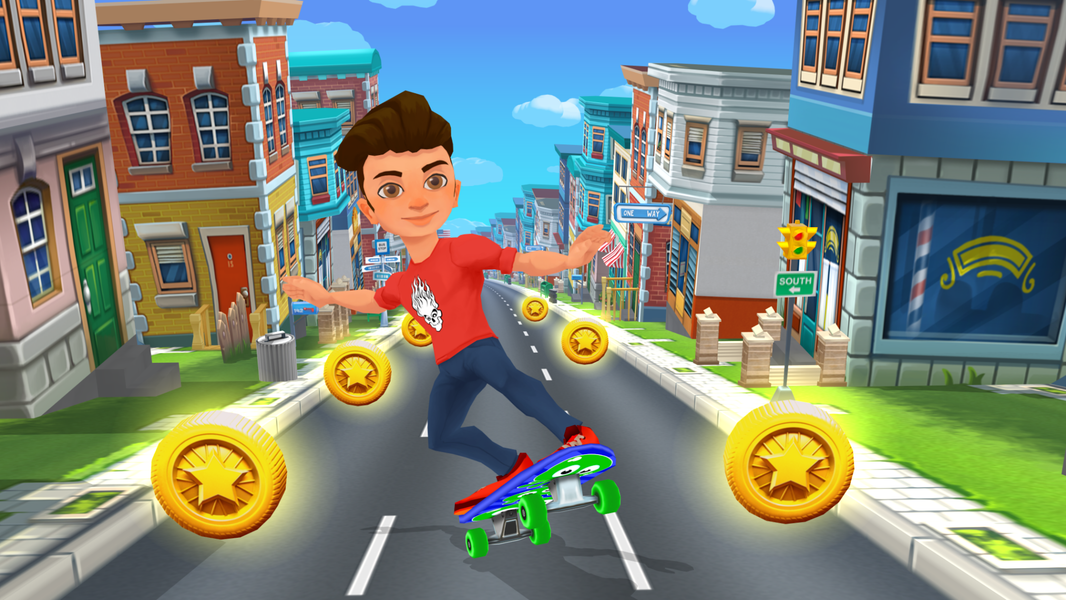Skater Run Skate Park - Gameplay image of android game