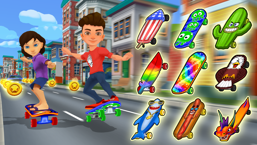 Skate Run Endless Skateboard - Gameplay image of android game
