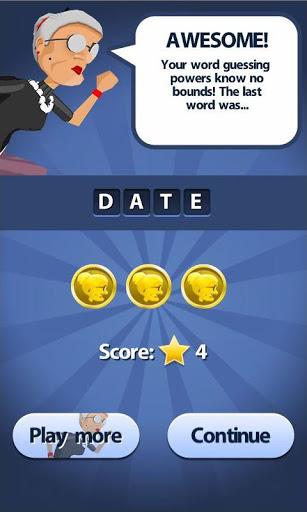 Word Games with Angry Gran - Gameplay image of android game